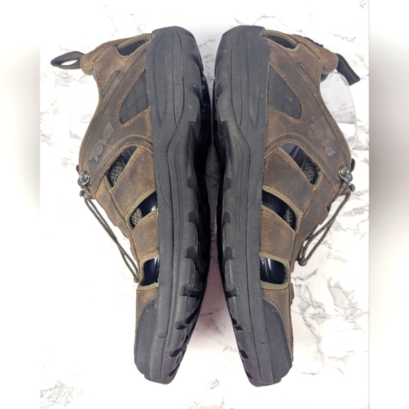 Teva Kimtah Size 12 Men\'s Leather Sandals Brown main image 5